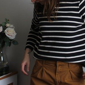 Simple striped long sleeve top
